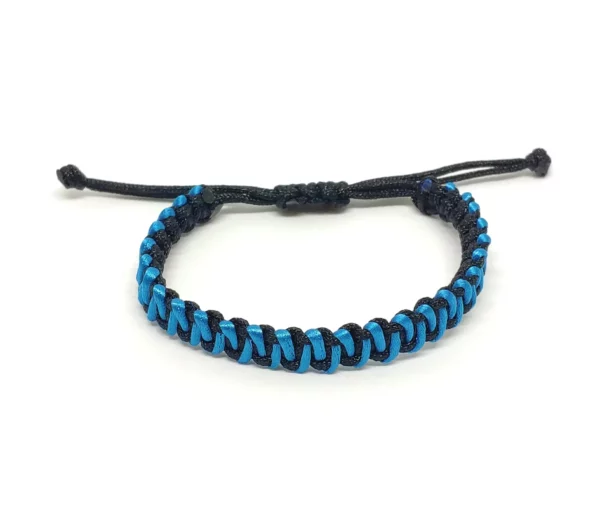 Pulsera Trenzada Negra y Azul