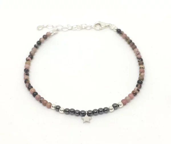 Pulsera Rodonita Hematite