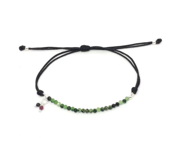 Pulsera Zoisita Rubí Hilo