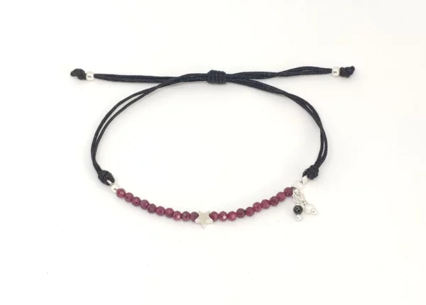 Pulsera Rubí Estrella Hilo