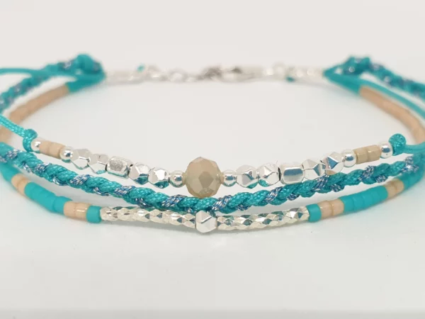 Pulsera Azul Triple